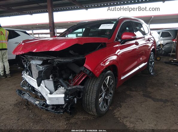 5NMS54ALXNH416185 2022 HYUNDAI SANTA FE CALLIGRAPHY Red Передня ліва чверть