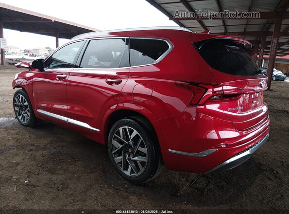 5NMS54ALXNH416185 2022 HYUNDAI SANTA FE CALLIGRAPHY Red Задня ліва чверть