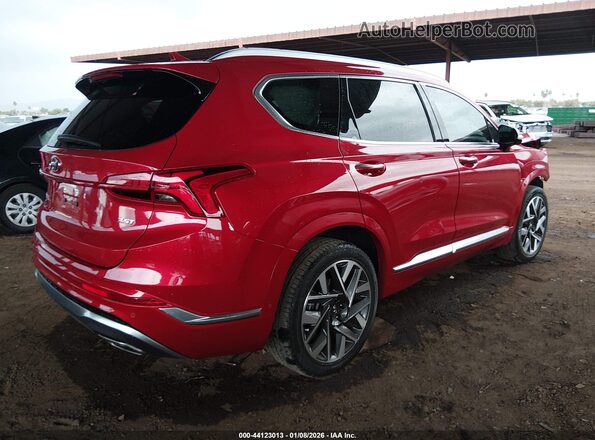5NMS54ALXNH416185 2022 HYUNDAI SANTA FE CALLIGRAPHY Red Задня права чверть