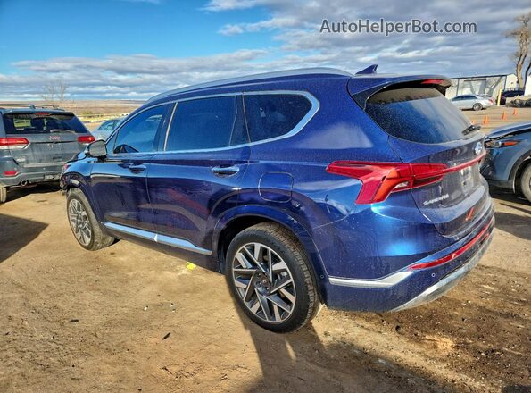5NMS54ALXNH466861 2022 HYUNDAI SANTA FE CALLIGRAPHY Blue Rear left