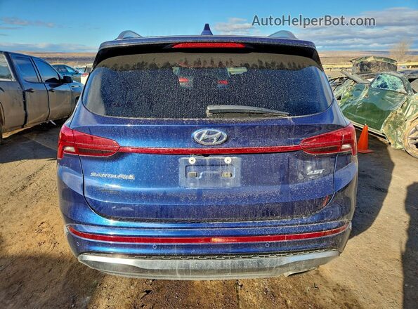 5NMS54ALXNH466861 2022 HYUNDAI SANTA FE CALLIGRAPHY Blue Rear view