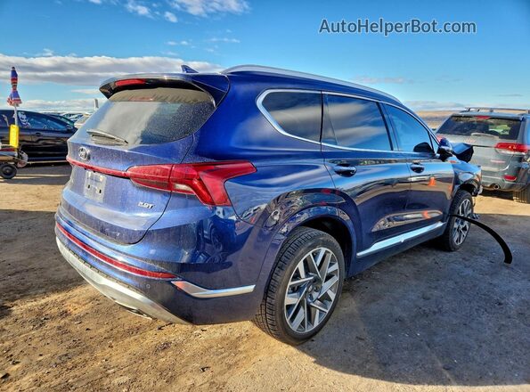 5NMS54ALXNH466861 2022 HYUNDAI SANTA FE CALLIGRAPHY Blue Rear right