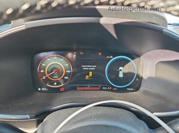 5NMS54ALXNH466861 2022 HYUNDAI SANTA FE CALLIGRAPHY Blue Instrument cluster view