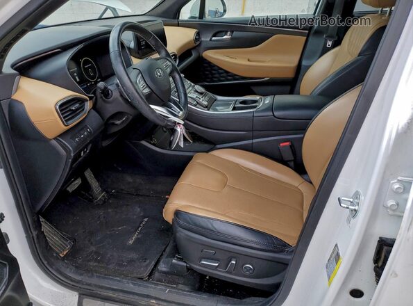 5NMS5DAL3NH386401 2022 HYUNDAI SANTA FE CALLIGRAPHY White Вид салону спереду