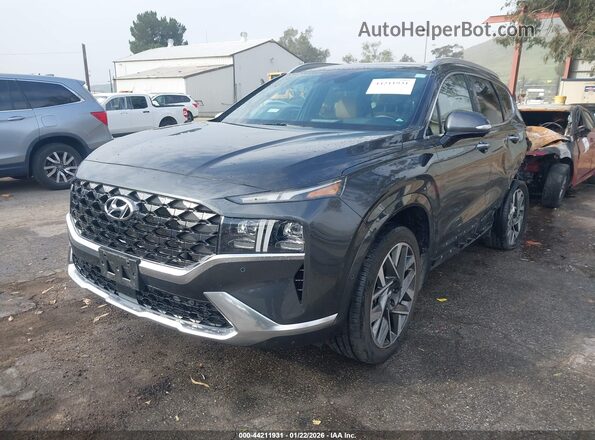5NMS5DAL6NH448602 2022 HYUNDAI SANTA FE CALLIGRAPHY Gray Առջևի ձախ երեք քառորդ տեսարան