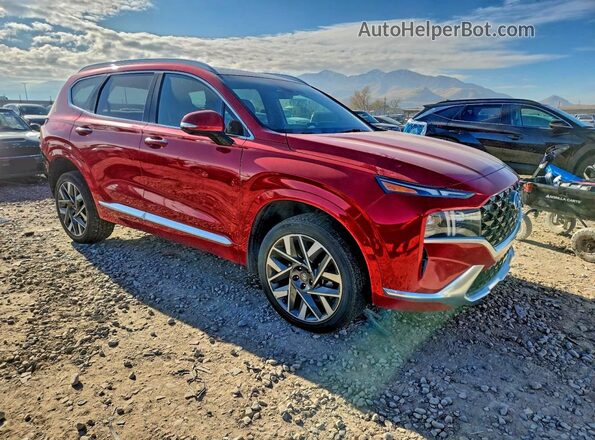 5NMS5DALXPH506942 2023 HYUNDAI SANTA FE CALLIGRAPHY Maroon Вид салону спереду