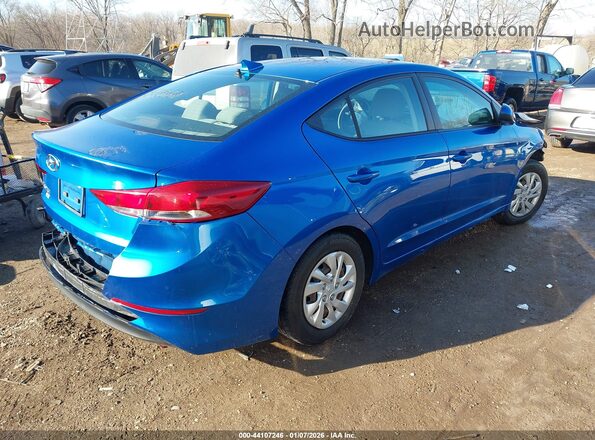 5NPD74LF0HH138060 2017 HYUNDAI ELANTRA Blue Задня права чверть