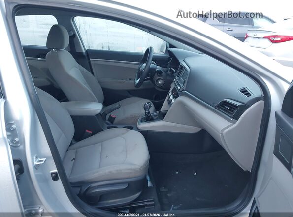 5NPD74LF0KH496637 2019 HYUNDAI ELANTRA Серебряный Вид салона спереди