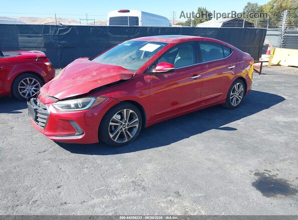 5NPD84LF0HH007580 2017 HYUNDAI ELANTRA Red Передня ліва чверть