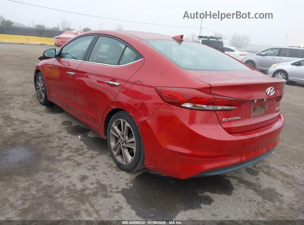 5NPD84LF0HH007580 2017 HYUNDAI ELANTRA Red Задня ліва чверть
