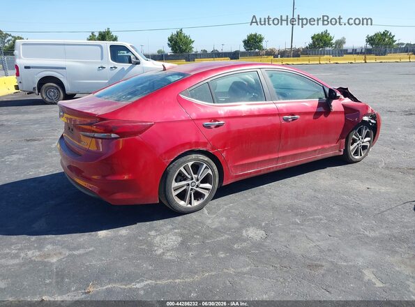 5NPD84LF0HH007580 2017 HYUNDAI ELANTRA Red Задня права чверть