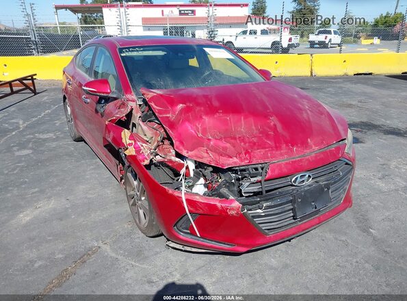 5NPD84LF0HH007580 2017 HYUNDAI ELANTRA Red Вид спереду