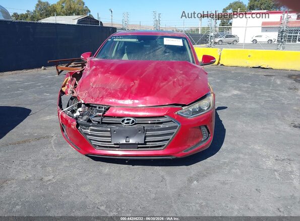 5NPD84LF0HH007580 2017 HYUNDAI ELANTRA Red Вид щитка приладів