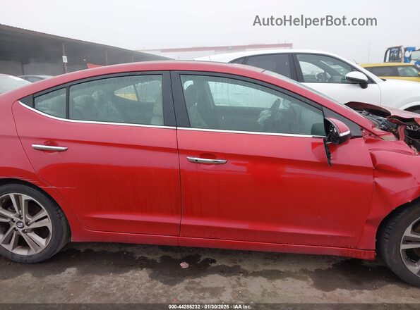5NPD84LF0HH007580 2017 HYUNDAI ELANTRA Red Вид задньої частини салону