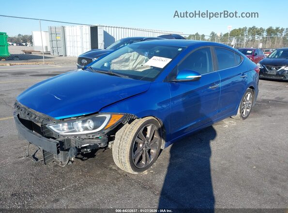 5NPD84LF4HH114339 2017 HYUNDAI ELANTRA Blue Передня ліва чверть