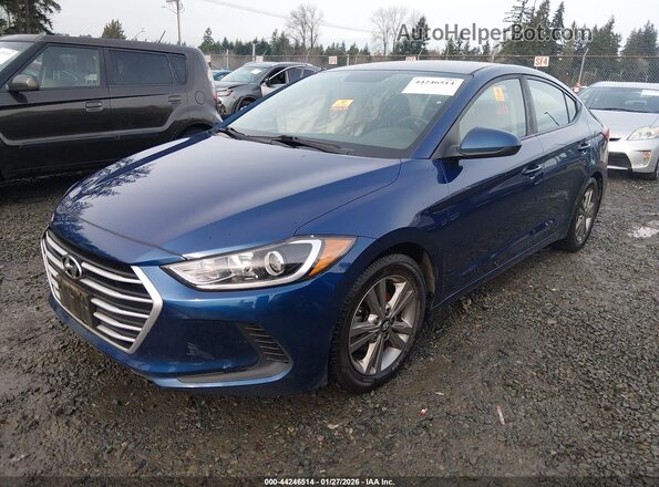 5NPD84LF6JH353414 2018 HYUNDAI ELANTRA Blue Առջևի ձախ երեք քառորդ տեսարան