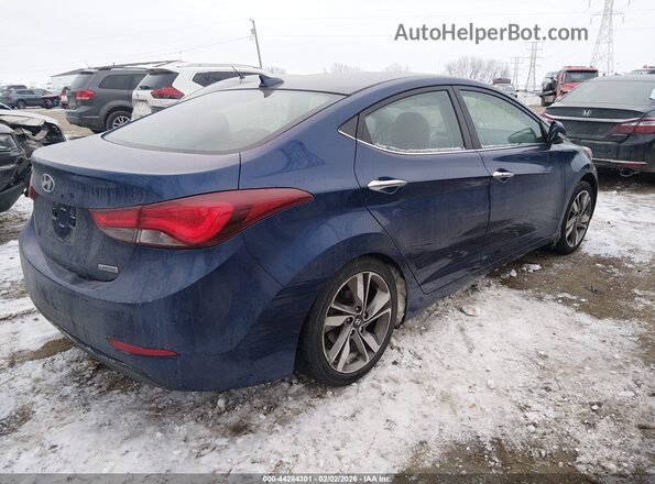 5NPDH4AE6GH742895 2016 HYUNDAI ELANTRA Blue Trasero derecho