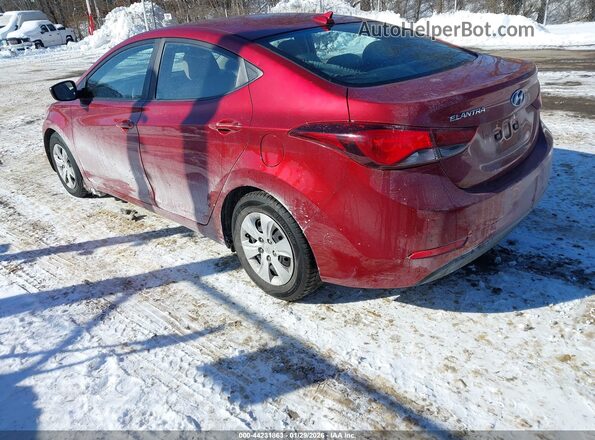 5NPDH4AE6GH752665 2016 HYUNDAI ELANTRA Red 