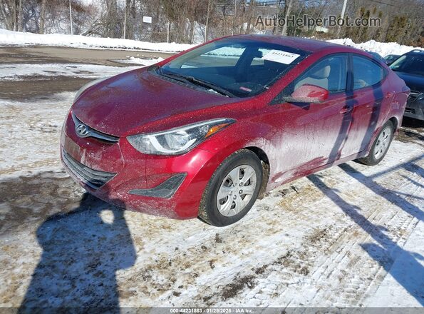 5NPDH4AE6GH752665 2016 HYUNDAI ELANTRA Red 