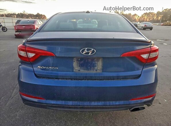 5NPE24AF2GH307743 2016 HYUNDAI SONATA Blue Widok z tyłu