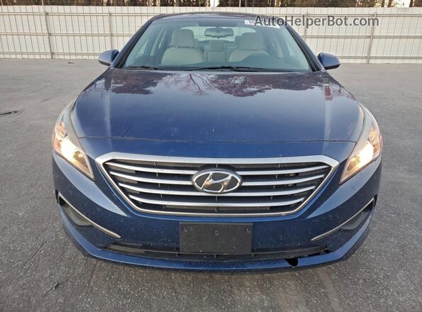 5NPE24AF2GH307743 2016 HYUNDAI SONATA Blue Widok z przodu