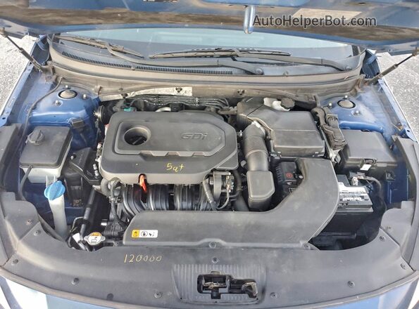 5NPE24AF2GH307743 2016 HYUNDAI SONATA Blue Widok wnętrza z tyłu