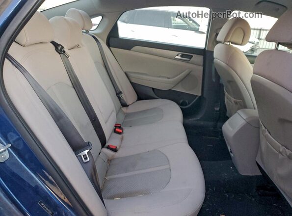 5NPE24AF2GH307743 2016 HYUNDAI SONATA Blue Widok tylnych siedzeń