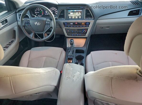 5NPE24AF2GH307743 2016 HYUNDAI SONATA Blue Widok deski rozdzielczej