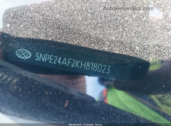 5NPE24AF2KH818023 2019 HYUNDAI SONATA Silver 