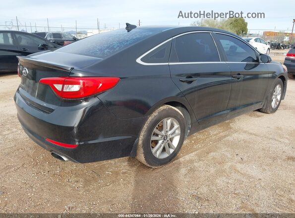 5NPE24AF3GH291018 2016 HYUNDAI SONATA Black Задня права чверть