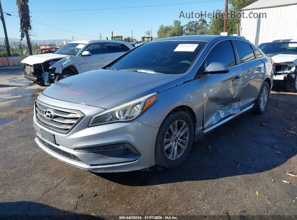5NPE24AF4GH370844 2016 HYUNDAI SONATA Silver Առջևի ձախ երեք քառորդ տեսարան