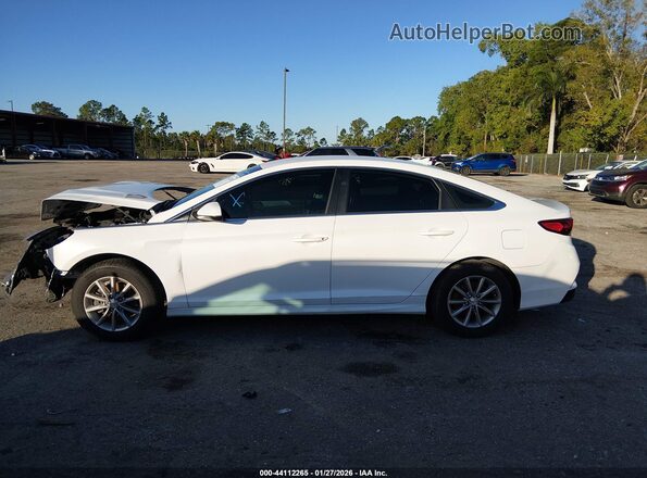 5NPE24AF4KH778396 2019 HYUNDAI SONATA White უკანა სალონის ხედი