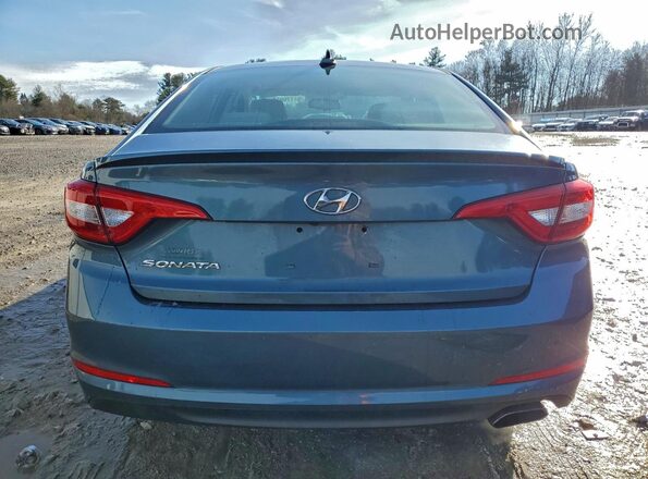 5NPE24AF7GH432740 2016 HYUNDAI SONATA Blue Widok z tyłu