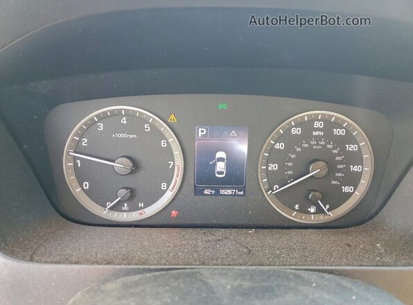 5NPE24AF7GH432740 2016 HYUNDAI SONATA Blue Widok zestawu wskaźników