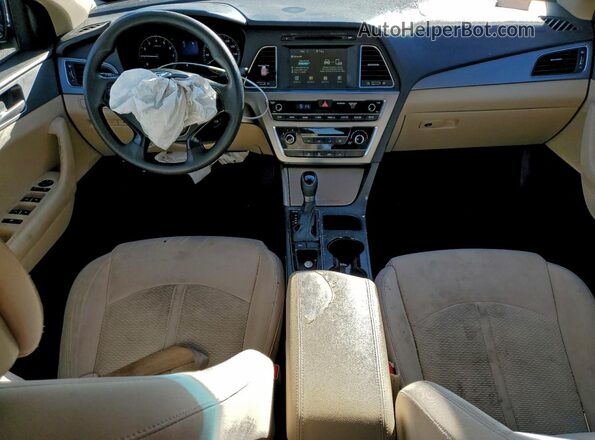 5NPE24AF7GH432740 2016 HYUNDAI SONATA Blue Widok deski rozdzielczej