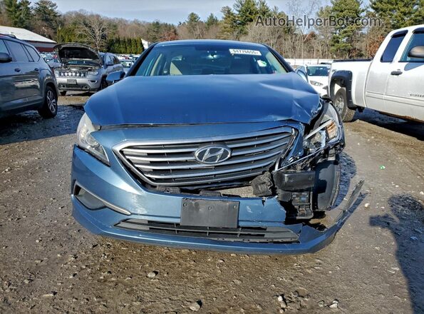 5NPE24AF7GH432740 2016 HYUNDAI SONATA Blue Widok z przodu