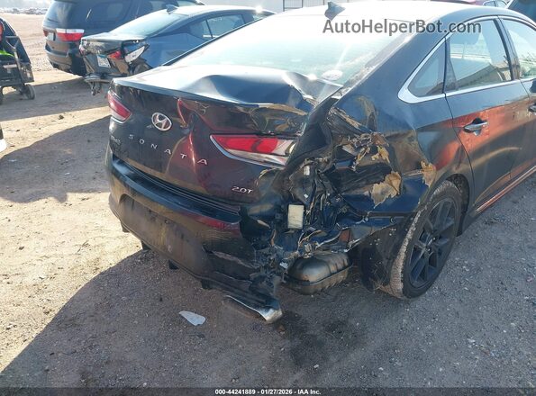 5NPE34AB2JH668326 2018 HYUNDAI SONATA Black Widok z przodu