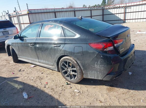 5NPE34AB2JH668326 2018 HYUNDAI SONATA Black Tył lewy