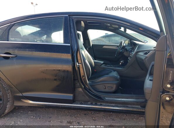 5NPE34AB2JH668326 2018 HYUNDAI SONATA Black Widok wnętrza z przodu