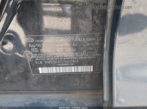 5NPE34AF0JH637434 2018 HYUNDAI SONATA Black 