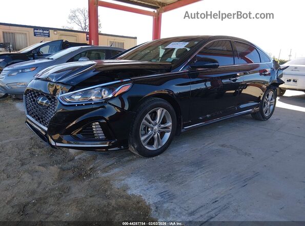 5NPE34AF0KH731069 2019 HYUNDAI SONATA Black Передня ліва чверть