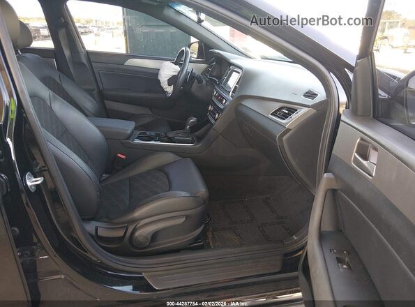 5NPE34AF0KH731069 2019 HYUNDAI SONATA Black Вид салону спереду