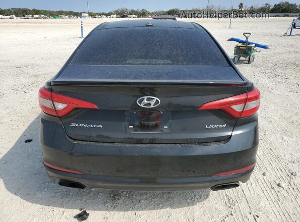 5NPE34AF1GH328791 2016 HYUNDAI SONATA Black Widok z tyłu