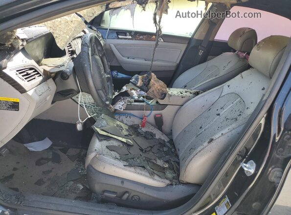 5NPE34AF1GH328791 2016 HYUNDAI SONATA Black Widok wnętrza z przodu