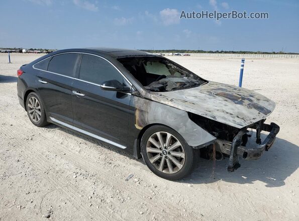 5NPE34AF1GH328791 2016 HYUNDAI SONATA Black Przód prawy