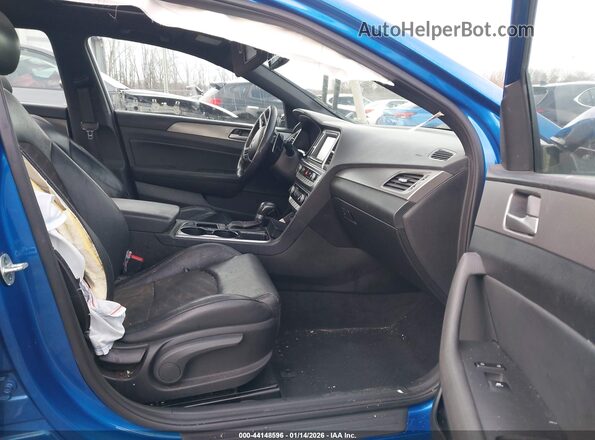 5NPE34AF2JH635264 2018 HYUNDAI SONATA Blue Vista interior delantera