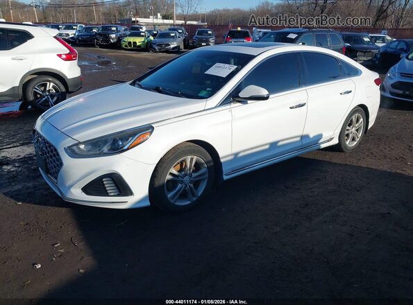 5NPE34AF2JH722968 2018 HYUNDAI SONATA Белый Передняя левая четверть