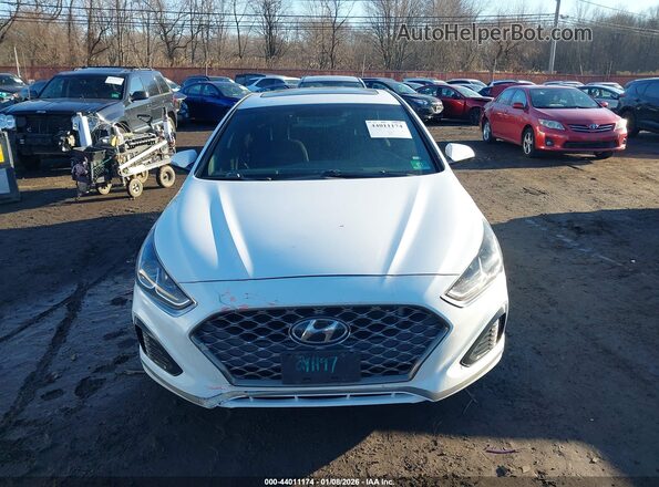 5NPE34AF2JH722968 2018 HYUNDAI SONATA Белый Вид щитка приборов