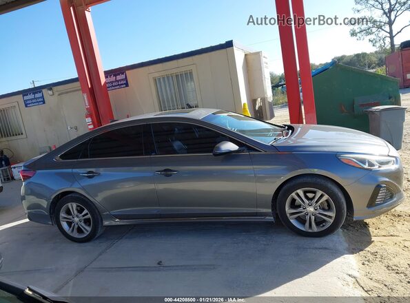 5NPE34AF3JH701661 2018 HYUNDAI SONATA Серый Вид задней части салона