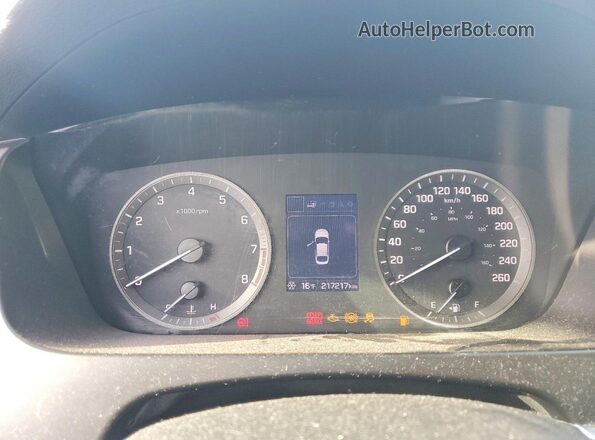 5NPE34AF4GH380450 2016 HYUNDAI SONATA Blue Вид щитка приладів